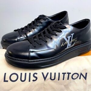 Louis Vuitton Beverly Hills Virgil Abloh Black Sneakers Size 10 Fits 11.5 US